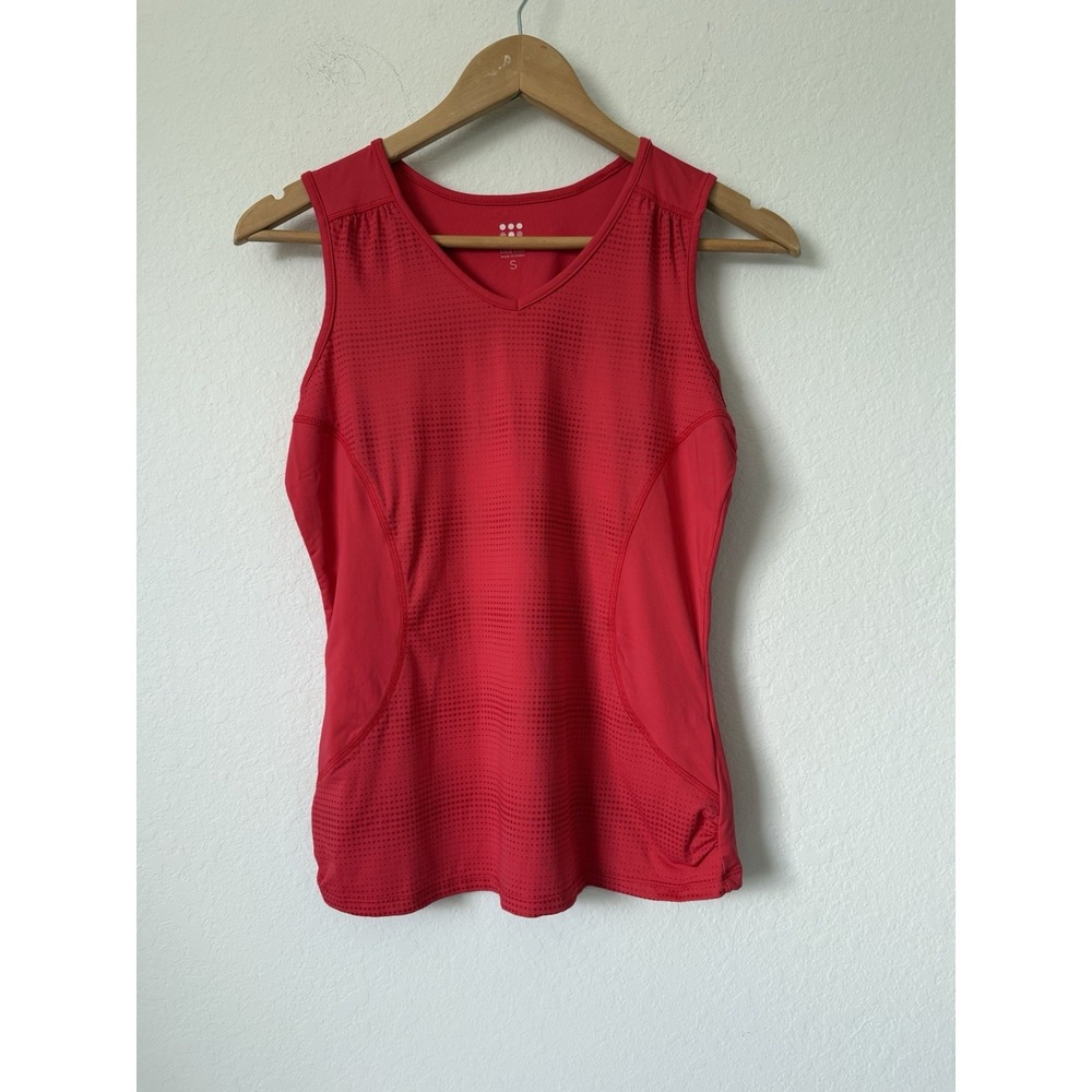 Title Nine Women's Size S Lightweight Red Activewear Tank Top V neck